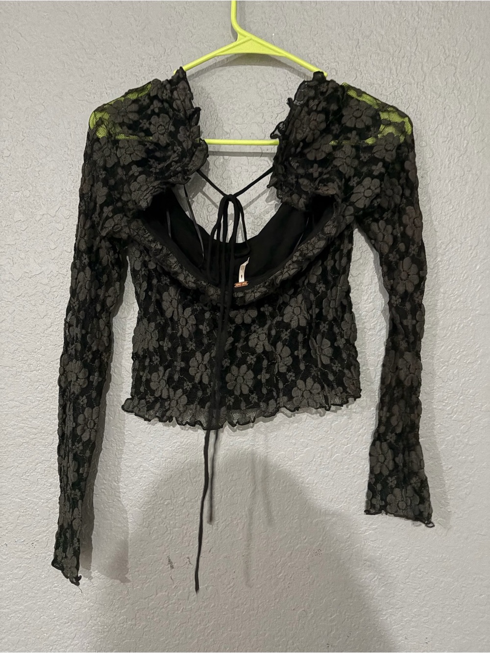 Free People Black Floral Lace Top and Midi Skirt - Picture 2 of 6